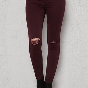 PACSUN BURGUNDY JEANS